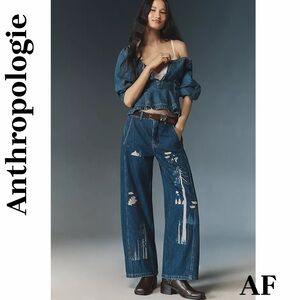 Anthropologie Dark Blue Flare Jeans